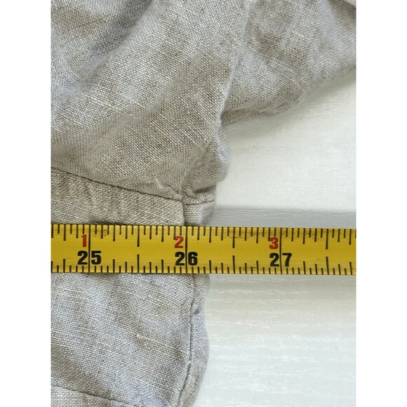 Vintage St John’s Bay Linen Pearl Button Up Blouse Top Size 24W Beige Boho - Picture 5 of 10